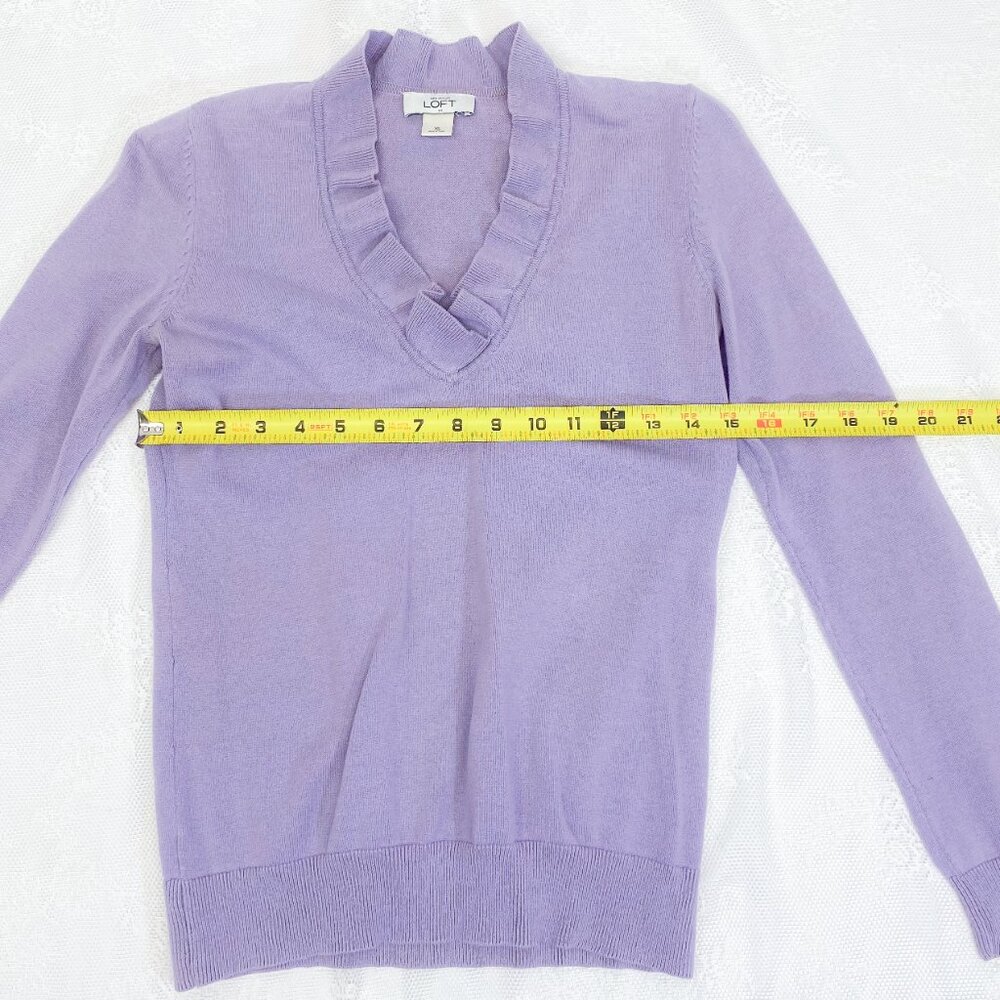 Ann Taylor Women's Long Sleeve Shirt Mauve Pale Prune Sweater Top - Picture 7 of 7
